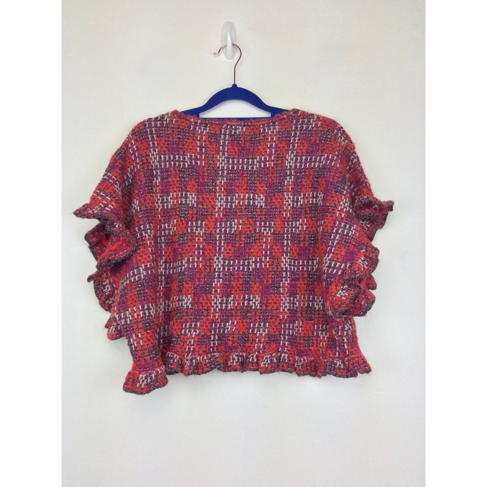 ZARA Ruffled Knit Crop Top - Picture 5 of 9
